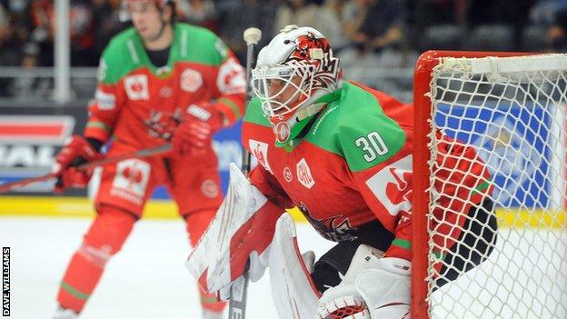 Cardiff Devils netminder Mac Carruth made 32 saves on the night