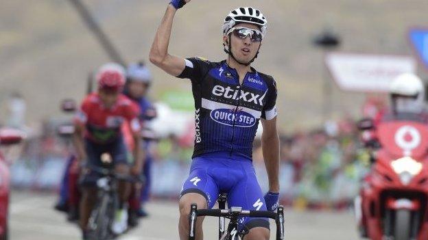 Gianluca Brambilla wins from Nairo Quintana