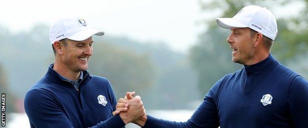 Justin Rose and Henrik Stenson