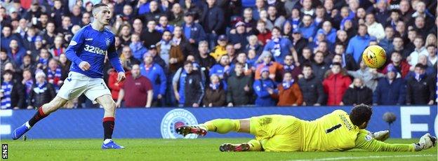 Rangers were denied by a string of Craig Gordon saves