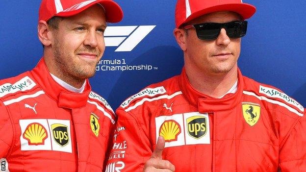 Sebastian Vettel and Kimi Raikkonen