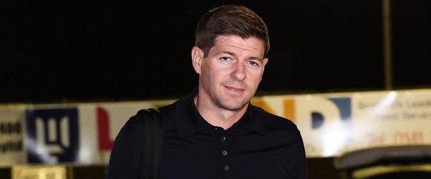 Rangers manager Steven Gerrard in Perth