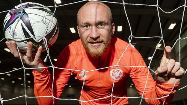 Hearts striker Liam Boyce