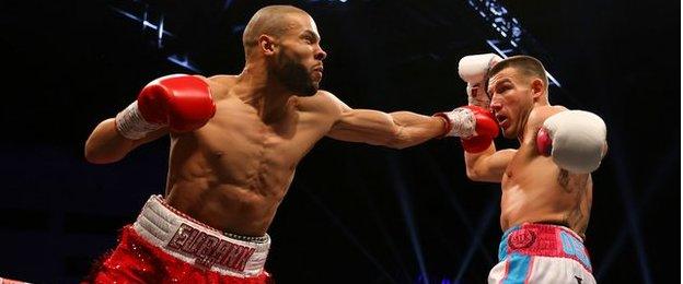 Chris Eubank Jr punching Liam Williams in the face