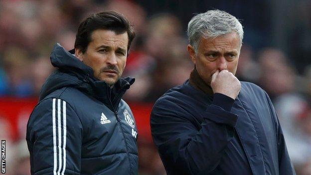 Rui Faria (left) and Jose Mourinho