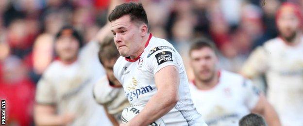 Ulster's Jacob Stockdale scored two brilliant tries after coming on as a replacement