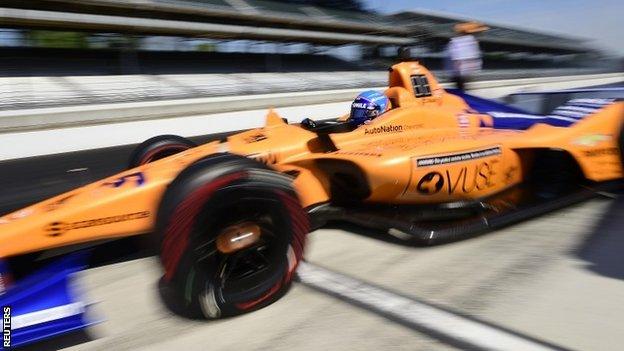 Fernando Alonso at the Indianapolis 500