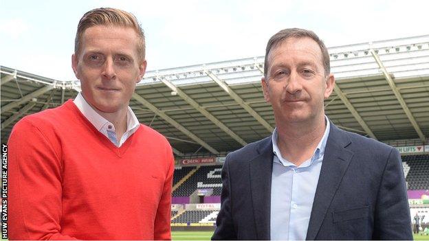 Garry Monk and Huw Jenkins