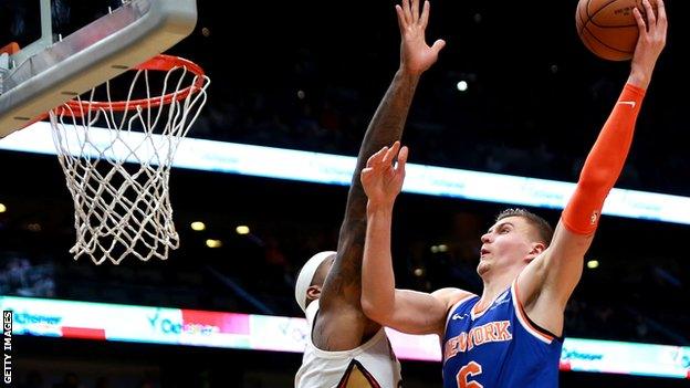 Porzingis is 7ft 3" but is seen as a player who offers more than just a presence near the hoop