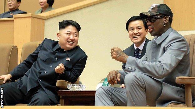 Kim Jon-un and Dennis Rodman