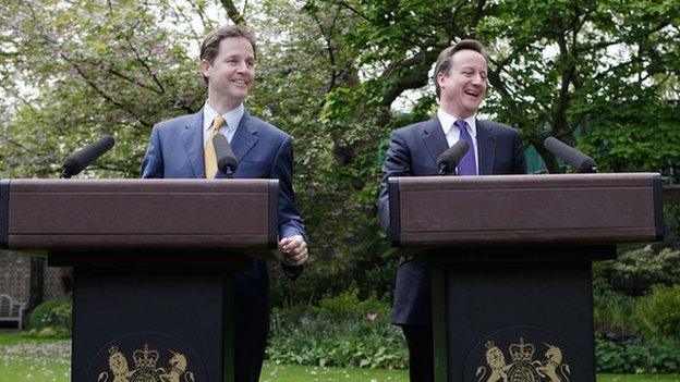 Nick Clegg and David Cameron