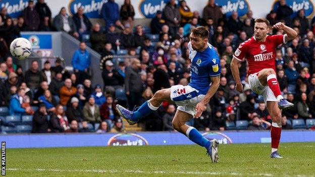 Andreas Weimann scores for Bristol City against Blackburn