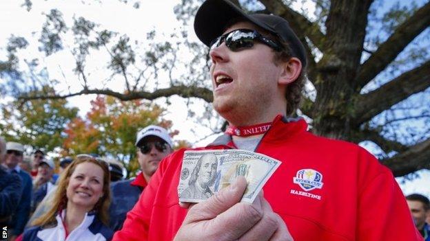 American fan with $100