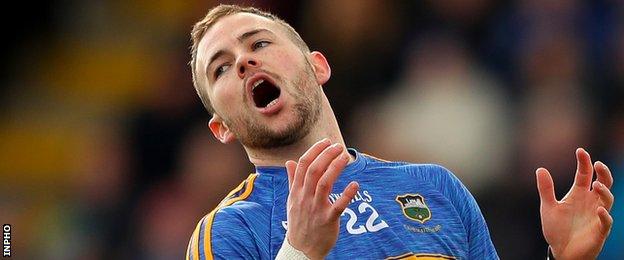 Tipperary's Kevin O'Halloran shows his disappointment after missing a chance at Kingspan Breffni