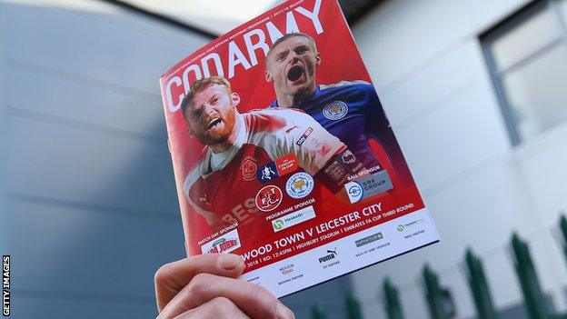 Fleetwood Town programme for FA Cup tie against Leicester City