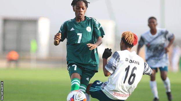 Ireen Lungu in action for Green Buffaloes against Determine Girls