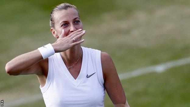 Petra Kvitova celebrates