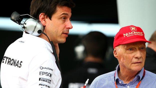 Toto Wolff and Niki Lauda