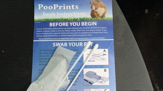 PooPrints swabbing kit