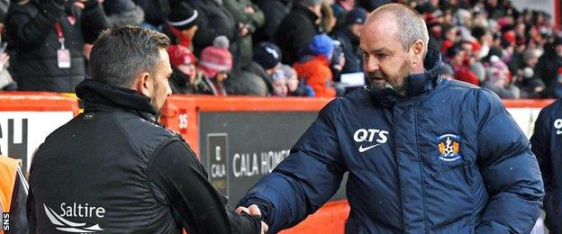 Aberdeen's Derek McInnes and Kilmarnock's Steve Clarke