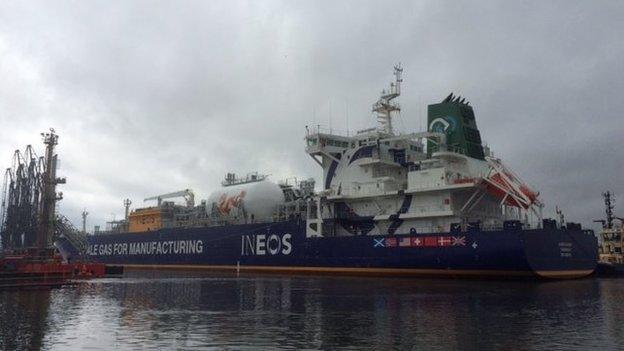 Ineos Insight arrives at Grangemouth