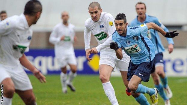 Riyad Mahrez in action for Le Havre