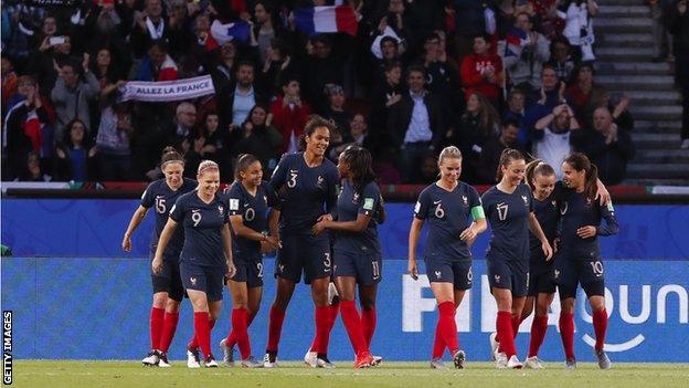 France players celebrate