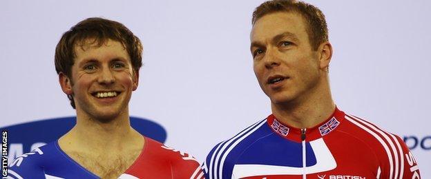 Jason Kenny and Chris Hoy in 2012