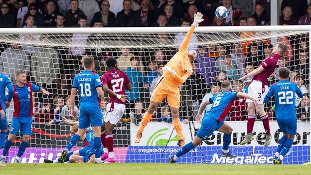 Mark Ridgers makes a save as Inverness frustrate the hosts