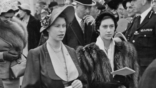 The Queen and Princess Margaret