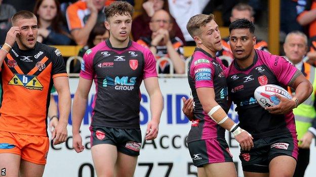 Hull KR celebrate a try