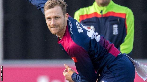 Graeme White bowling for Northants