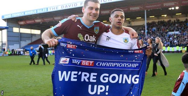 Burnley celebrate promotion