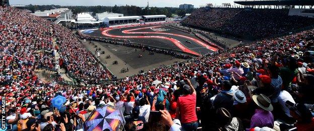 Fans in the stadium section of the circuit were treated to their national hero Sergio Perez overtaking Carlos Sainz Jr