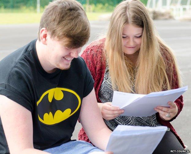 Aberdare students Catrin Smith and Thomas Legge