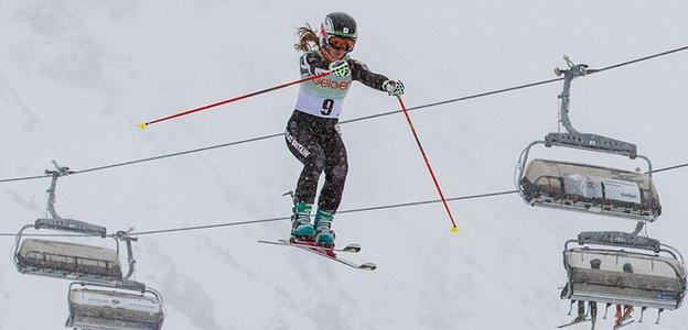 Telemark skier Jasmin Taylor of Great Britain