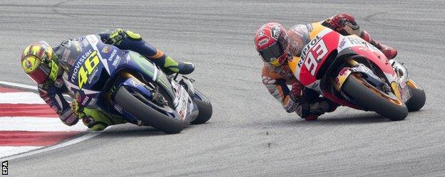 Valentino ROssi and Marc Marquez