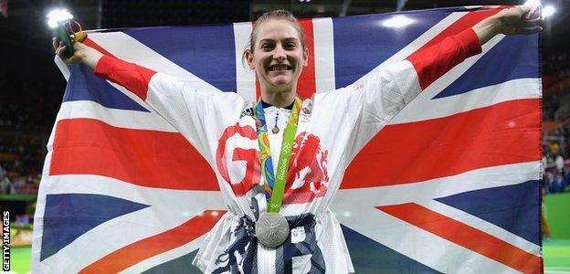 Bryony Page won trampoline silver for Great Britain at the 2016 Rio Olympic Games