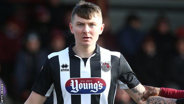 James Tilley in action for Grimsby Town