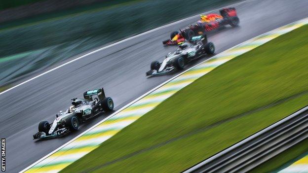 Lewis Hamilton, Nico Rosberg and Max Verstappen