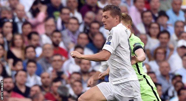 Real Madrid midfielder Toni Kroos