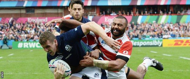 Mark Bennett scored two second half tries for Scotland