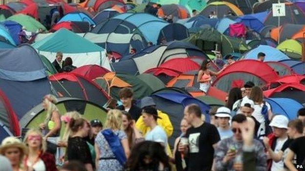 tents at T in the Park