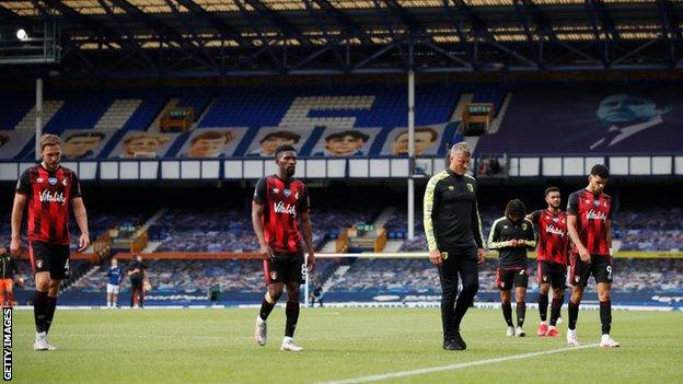 Bournemouth's dejected players