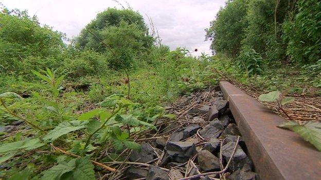 View along the disused Portishead railway line