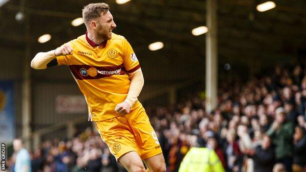 Motherwell striker Louis Moult