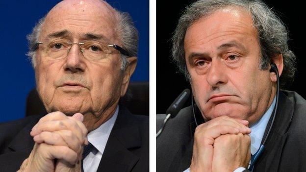 Sepp Blatter (left) and Michel Platini