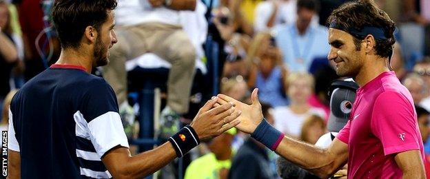 Feliciano Lopez and Roger Federer