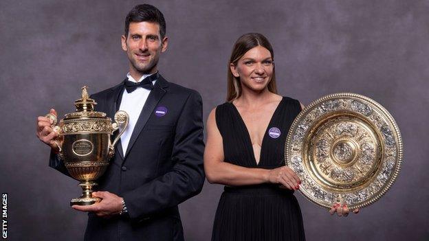 Novak Djokovic and Simona Halep