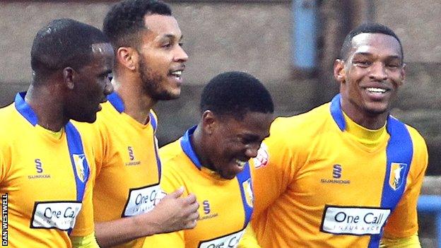 Mansfield players celebrates